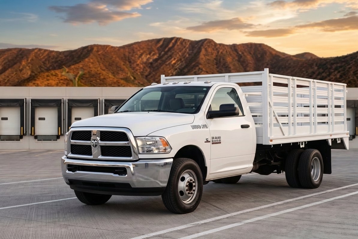 Camioneta de 3.5 toneladas con plataforma y redilas desmontables