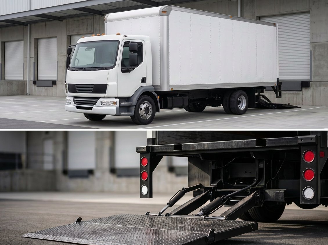 Camión Caja Seca con rampa hidráulica, capacidad 5.5 toneladas